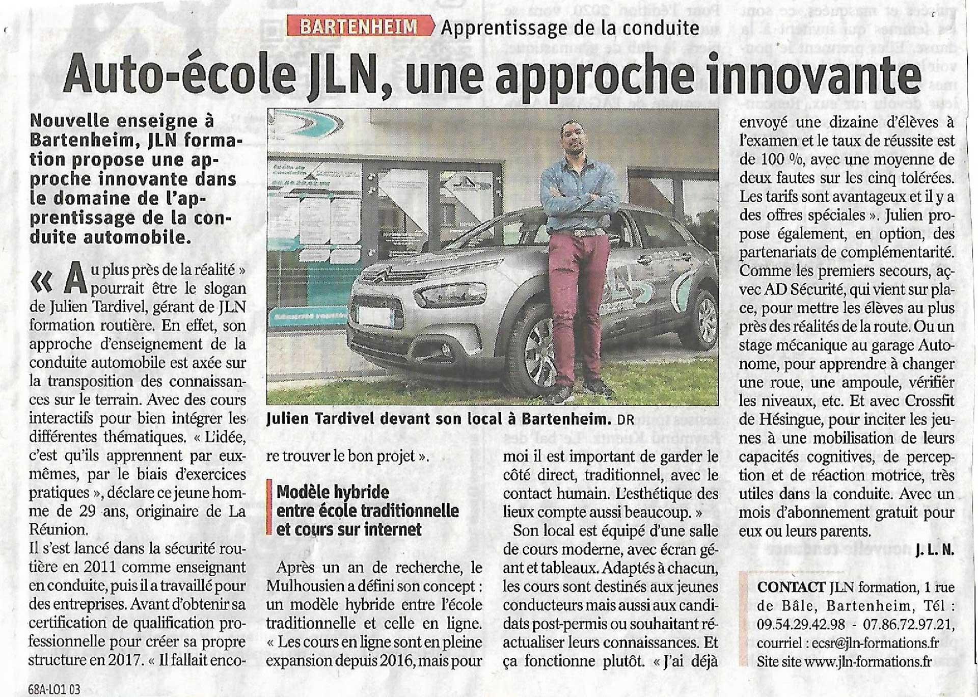 Auto-école JLN, une approche innovante
